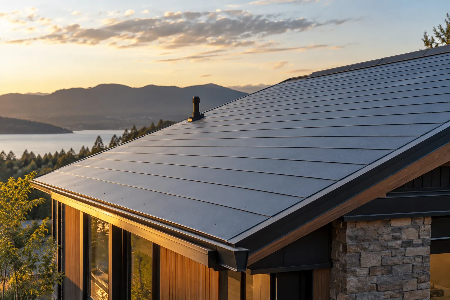 new plain roof with clear uninterrupted south-facing surface prepared for future panels