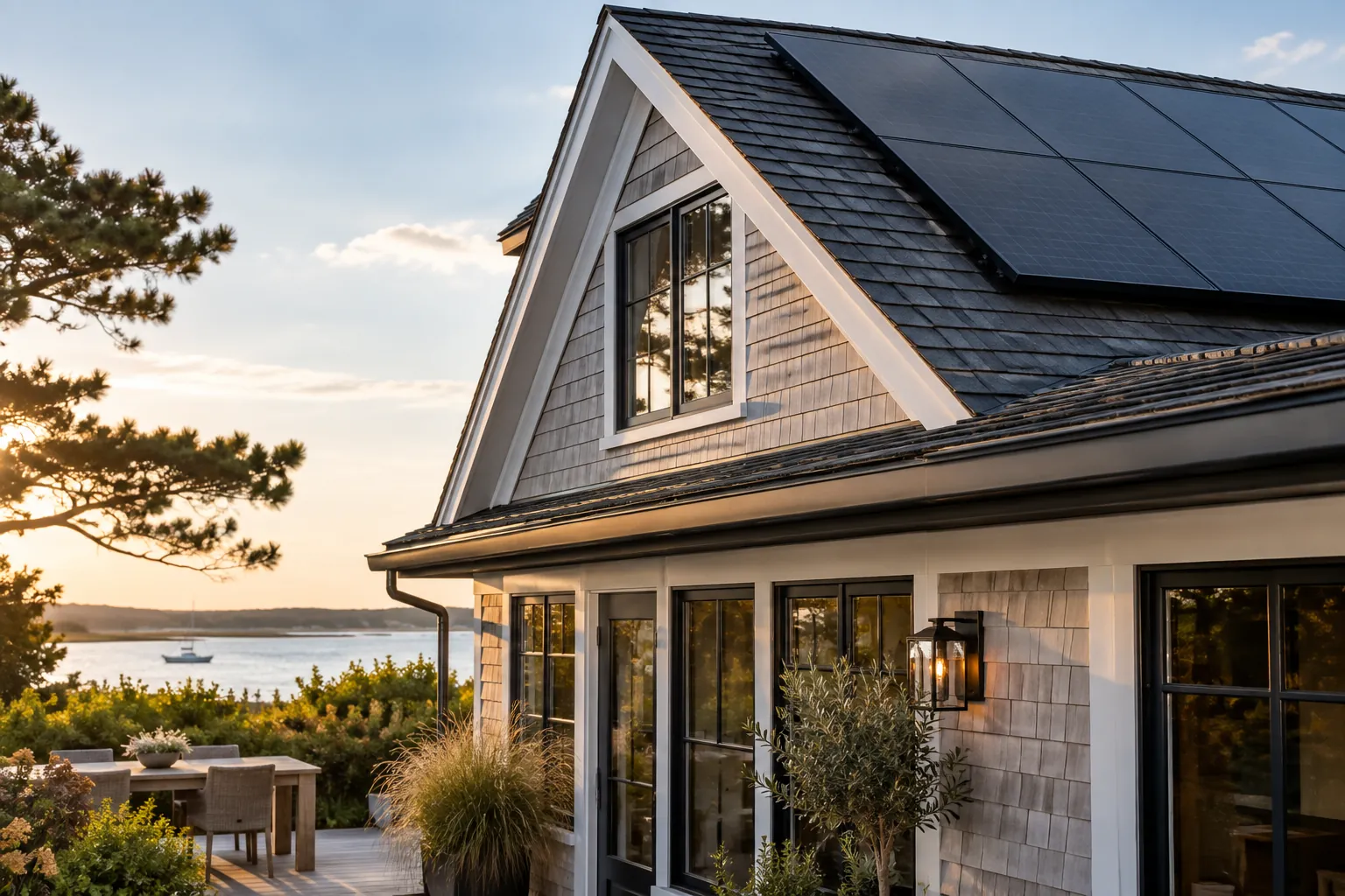 renovated cottage with new roof with credible rooftop solar panels